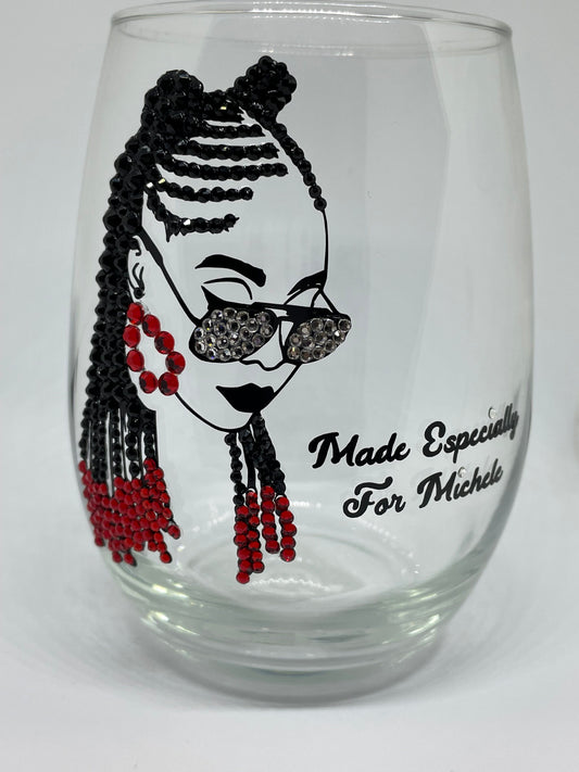 Braided Baddie- Wine Glass 21 oz or ceramic mug